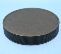 120mm 400 Black Ribbed Cap with Breathable Induction Liner